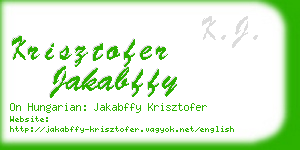 krisztofer jakabffy business card